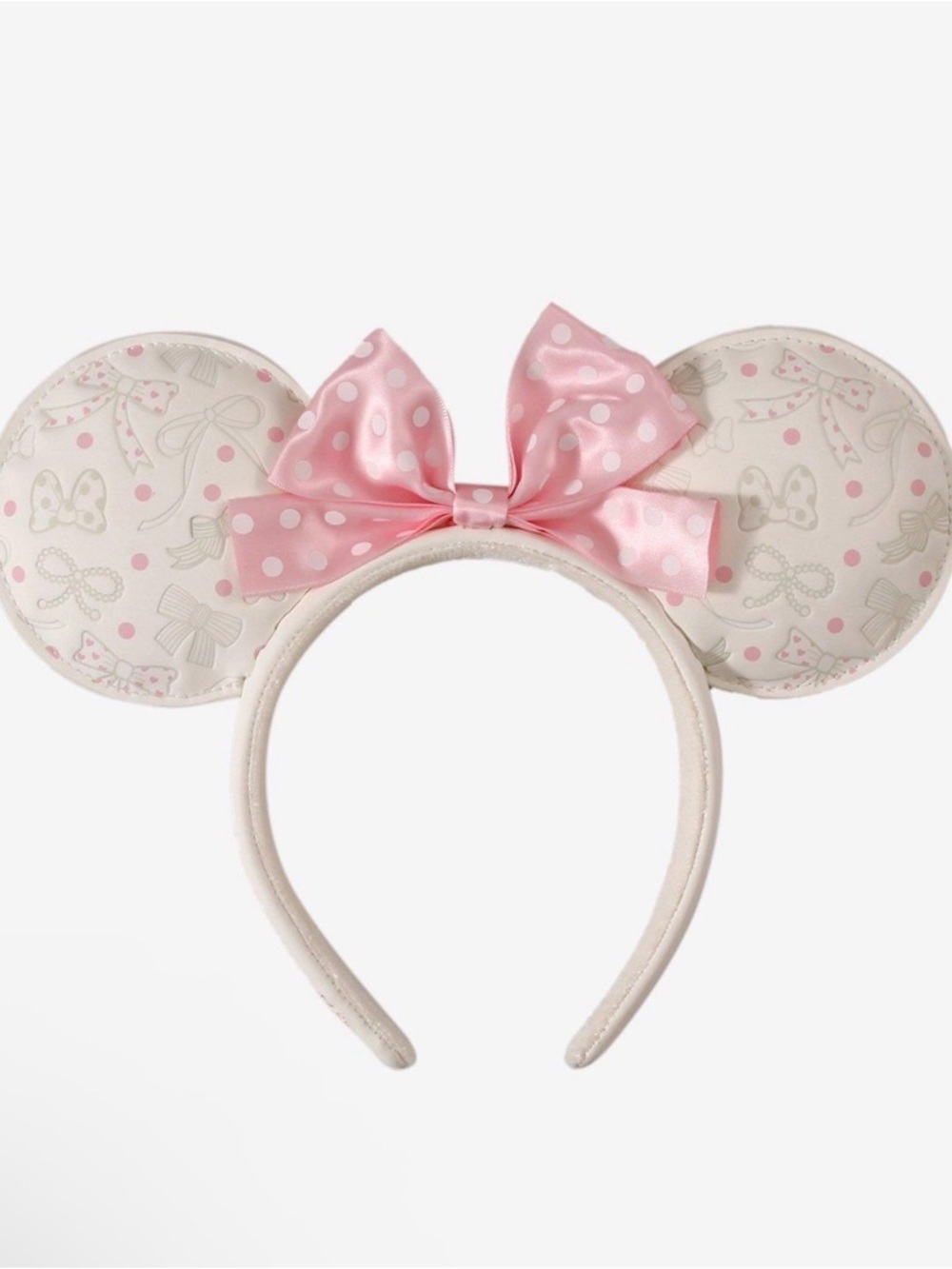 New Loungefly Disney Minnie Mouse Polka Dot Bows White Ears